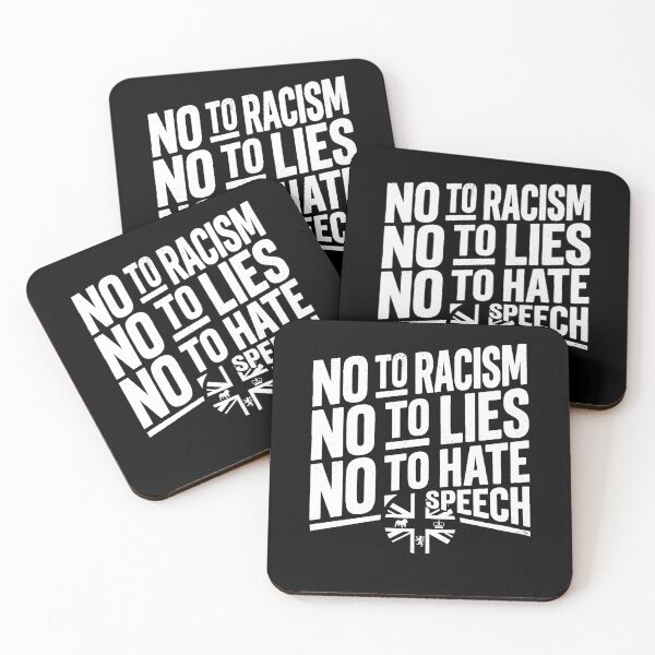 Item preview, No To Racism No To Lies No To Hate Speech UK Flag designed and sold by OddPopARt.