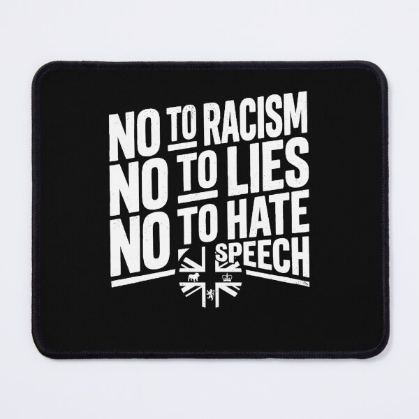 Item preview, No To Racism No To Lies No To Hate Speech UK Flag designed and sold by OddPopARt.