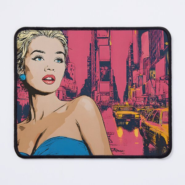 Item preview, Vibrant City Scene with Glamorous Woman Portrait designed and sold by Artessie.