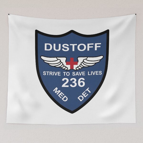Item preview, US Army 236th Medical Detachment Dustoff Strive To Save Lives Shield Emblem designed and sold by CharlieDesings.