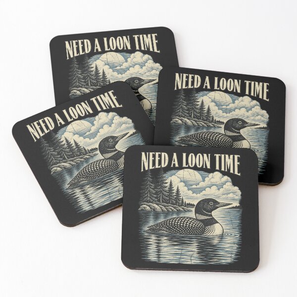 Item preview, Need A Loon Time Funny Bird Pun Vintage Nature Design designed and sold by TheHellIWontSh.