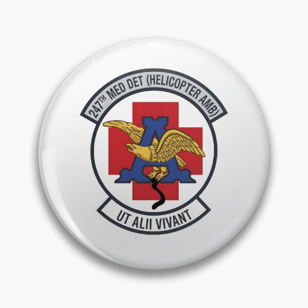 Item preview, US Army 247th Medical Detachment Helicopter Ambulance Ut Alii Vivant Emblem designed and sold by CharlieDesings.