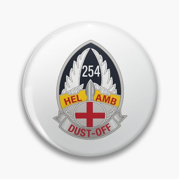 Item preview, US Army 254th Medical Detachment Helicopter Ambulance Dust-Off Crest Emblem designed and sold by CharlieDesings.