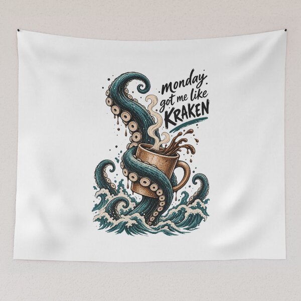 Item preview, Monday Got Me Like a Kraken designed and sold by tollaru.