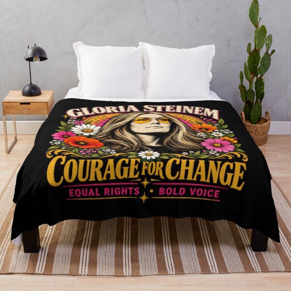 Item preview, Gloria Steinem Courage For Change Vintage Floral designed and sold by ByakuranRegan.