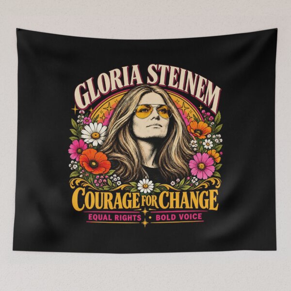 Item preview, Gloria Steinem Courage For Change Vintage Floral designed and sold by ByakuranRegan.