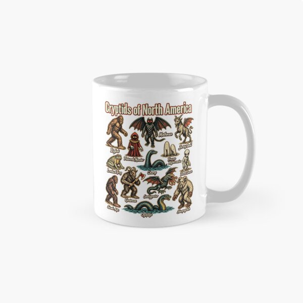 Item preview, Cryptids Of North America Vintage Folklore Monsters Design designed and sold by TheHellIWontSh.