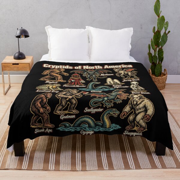 Item preview, Cryptids Of North America Vintage Folklore Monsters Design designed and sold by TheHellIWontSh.