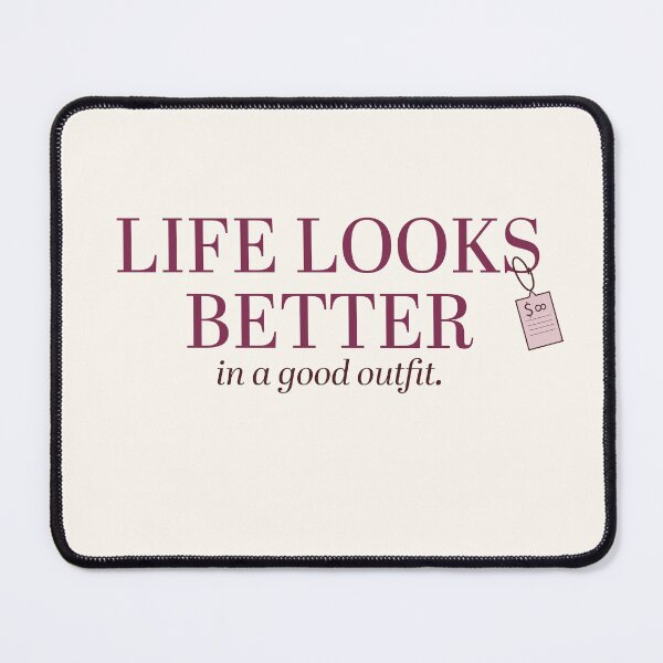 Item preview, Life Looks Better In A Good Outfit | Dusty Plum Serif & Price Tag Graphic Typography designed and sold by Sparkle First Co..