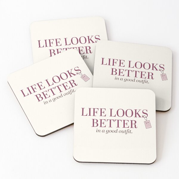 Item preview, Life Looks Better In A Good Outfit | Dusty Plum Serif & Price Tag Graphic Typography designed and sold by Sparkle First Co..