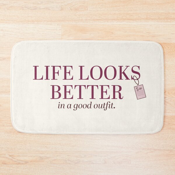 Item preview, Life Looks Better In A Good Outfit | Dusty Plum Serif & Price Tag Graphic Typography designed and sold by Sparkle First Co..