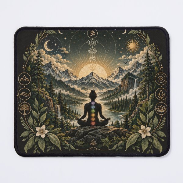 Item preview, Find Your Center | Chakra Meditation | Forest Spiritual Enlightenment Art designed and sold by A Light Worker.