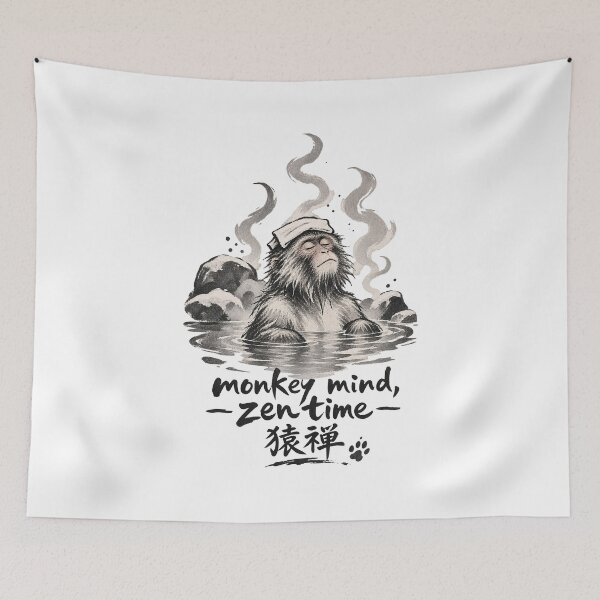 Item preview, Snow Monkey Onsen Zen Time designed and sold by tollaru.