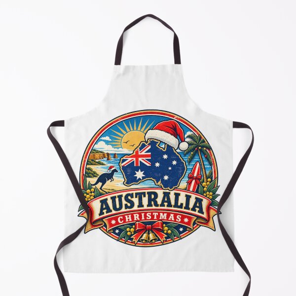 Item preview, Australia Christmas Shirt – Retro Flag Santa Hat Holiday Badge Design designed and sold by Globalcitytees.
