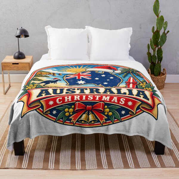 Item preview, Australia Christmas Shirt – Retro Flag Santa Hat Holiday Badge Design designed and sold by Globalcitytees.
