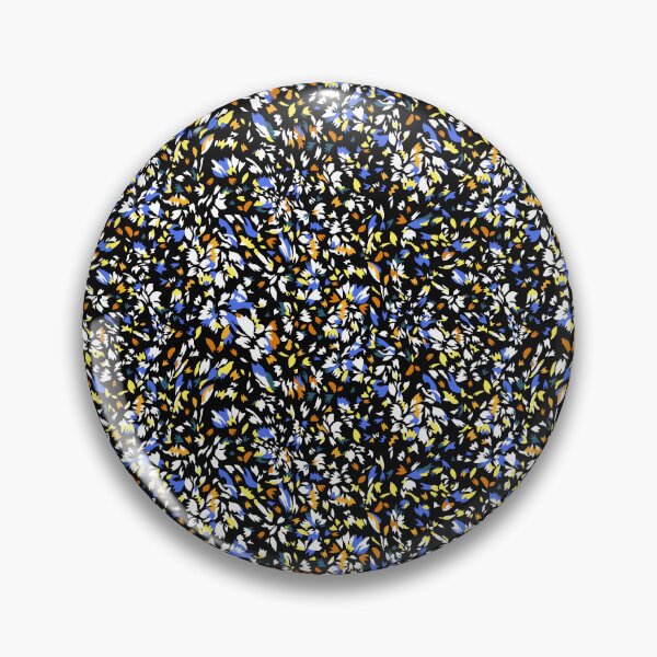 Item preview, Midnight Floral Mosaic Pattern - Blue, Orange and White designed and sold by EK EXCLUSIVE.