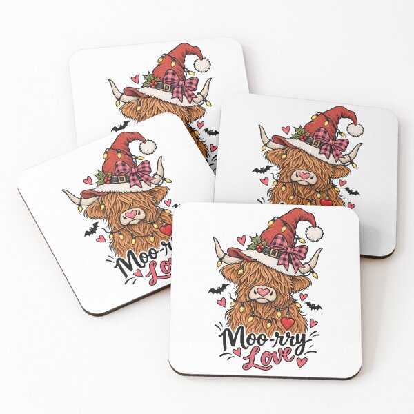 Item preview, Moo-Rry Love Highland Cow Christmas designed and sold by tollaru.