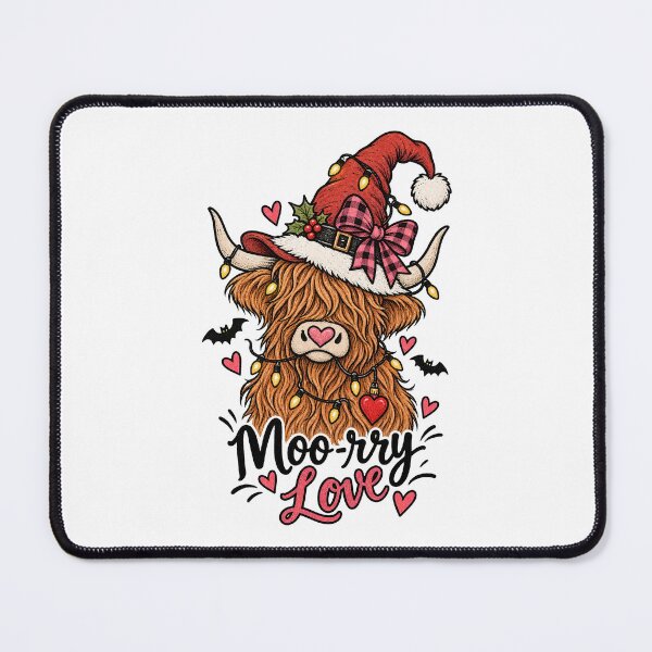 Item preview, Moo-Rry Love Highland Cow Christmas designed and sold by tollaru.