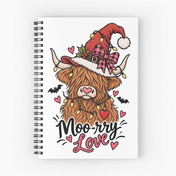 Item preview, Moo-Rry Love Highland Cow Christmas designed and sold by tollaru.