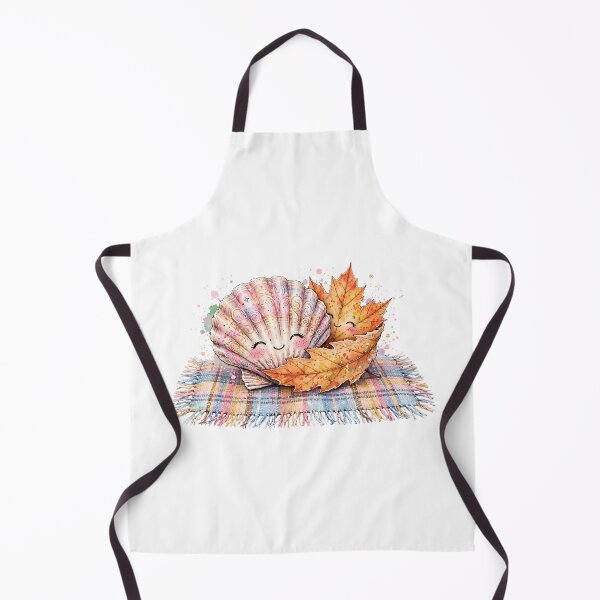 Item preview, Cute Seashell Hugging Fall Leaf designed and sold by m-y-A-I-A-R-T-.