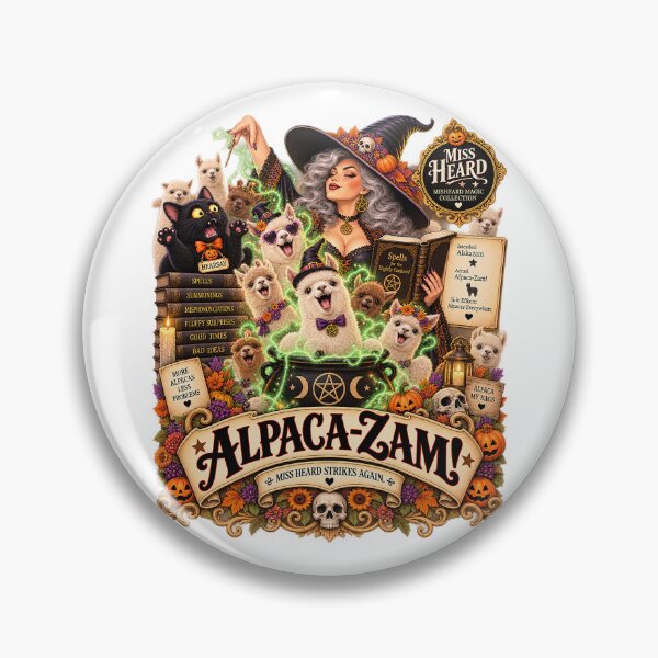 Item preview, MISS HEARD'S - ✨MISHEARD MAGIC COLLECTION✨ - THE HALLOWEEN INCANTATION - ALPACA-ZAM designed and sold by WheelieGdArt.