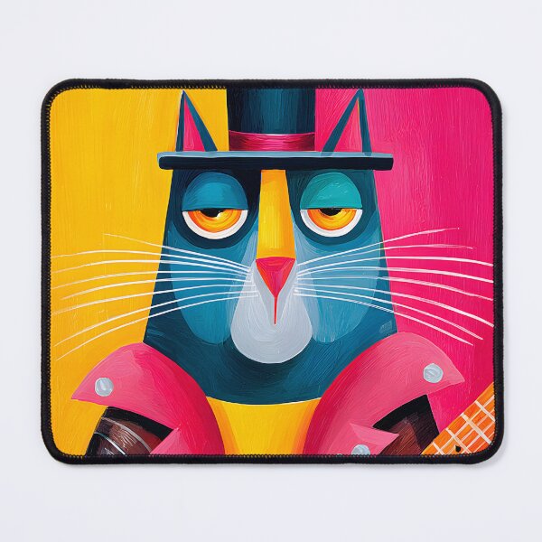 Item preview, Cool Cat Playing Guitar in Bold Colors and Style designed and sold by Artessie.