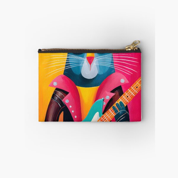 Item preview, Cool Cat Playing Guitar in Bold Colors and Style designed and sold by Artessie.