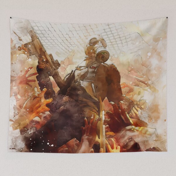 Item preview, Dynamic Warrior Surrounded by Fiery Elements designed and sold by chastitysblai.