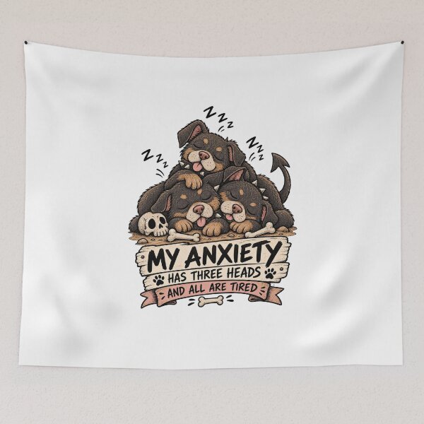 Item preview, My Anxiety Has Three Heads designed and sold by tollaru.