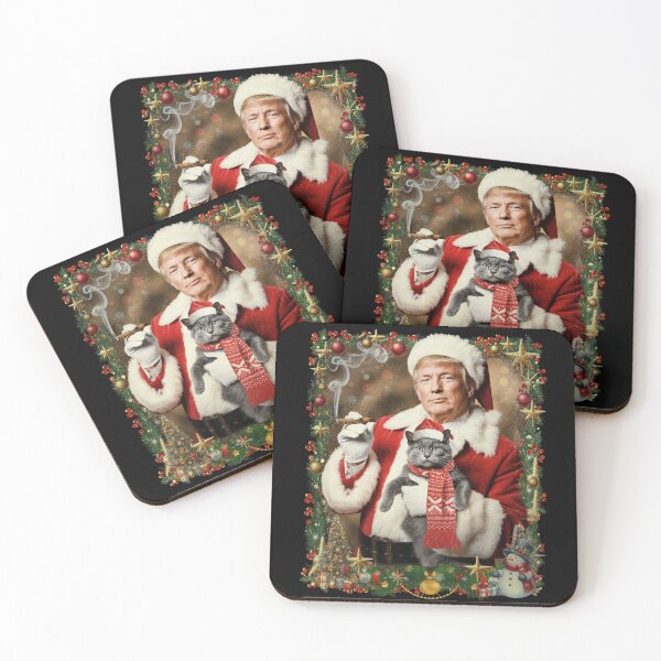 Item preview, Funny Donald Trump Santa Claus Cat Cigar Ugly Christmas designed and sold by schoolofbullies.