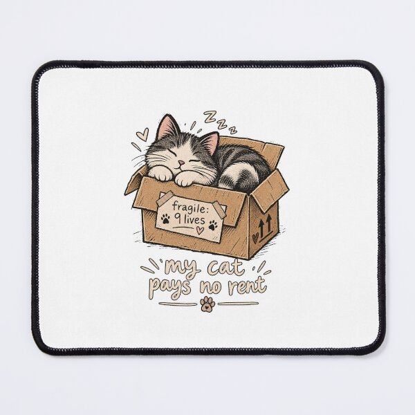 Item preview, My Cat Pays No Rent In Boxes designed and sold by tollaru.