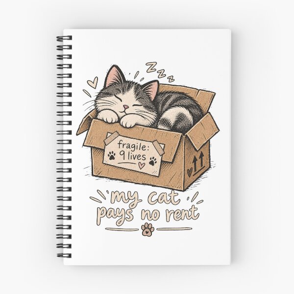 Item preview, My Cat Pays No Rent In Boxes designed and sold by tollaru.