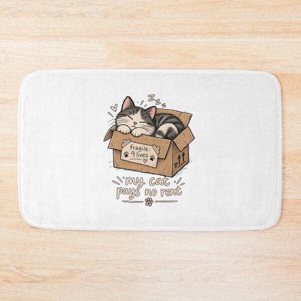 Item preview, My Cat Pays No Rent In Boxes designed and sold by tollaru.