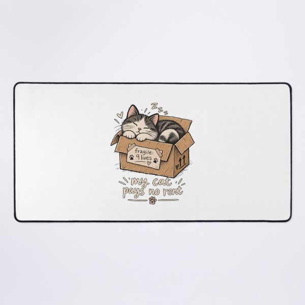 Item preview, My Cat Pays No Rent In Boxes designed and sold by tollaru.