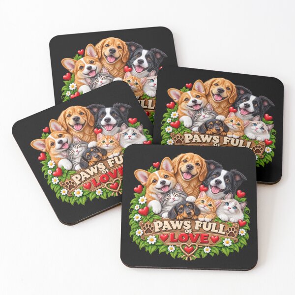 Item preview, Paws Full of Love – Cute Cats and Dogs designed and sold by TroviTutto.