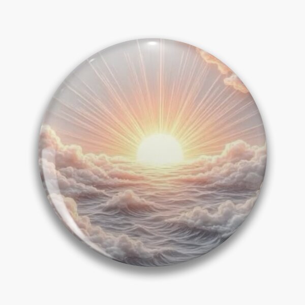 Item preview, Glowing Sunrise Clouds — Minimalist Soft Fluffy Cloudburst Art designed and sold by LYAN-STORE.