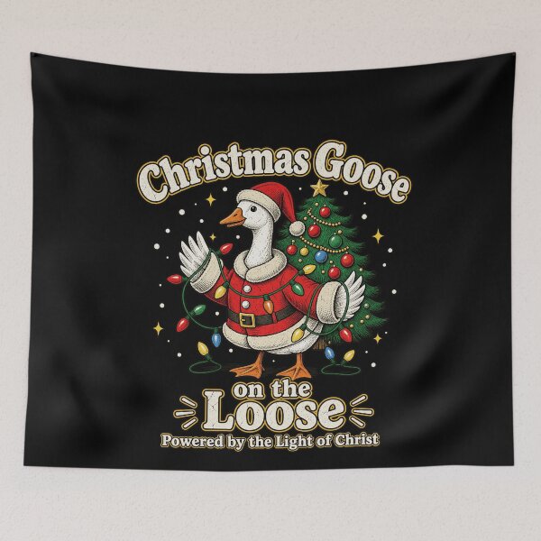 Item preview, Christmas Goose On The Loose Cute Funny Holiday Design designed and sold by luffyShop1.