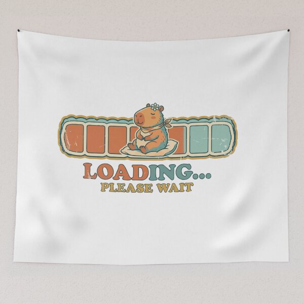 Item preview, Funny Capybara Loading Please Wait Retro Vintage Gift designed and sold by Arc2020.