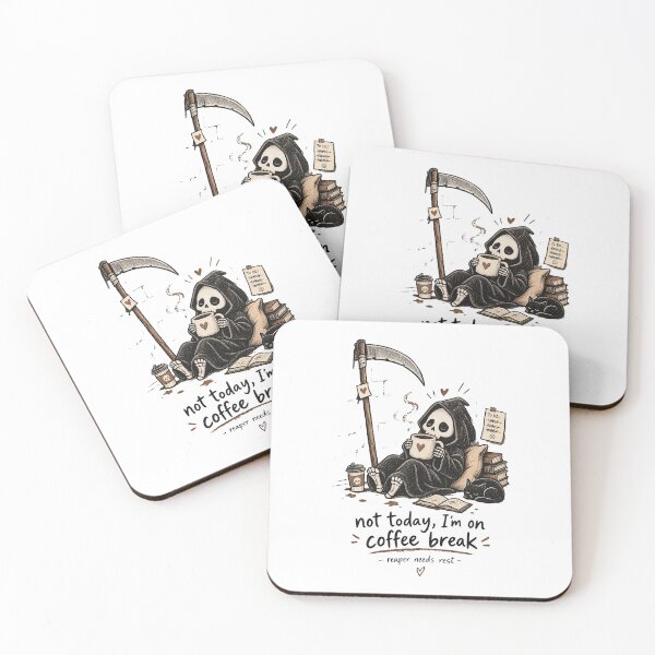 Item preview, Grim Reaper Coffee Break Not Today designed and sold by tollaru.