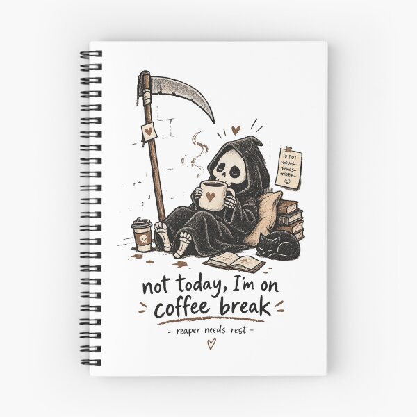 Item preview, Grim Reaper Coffee Break Not Today designed and sold by tollaru.