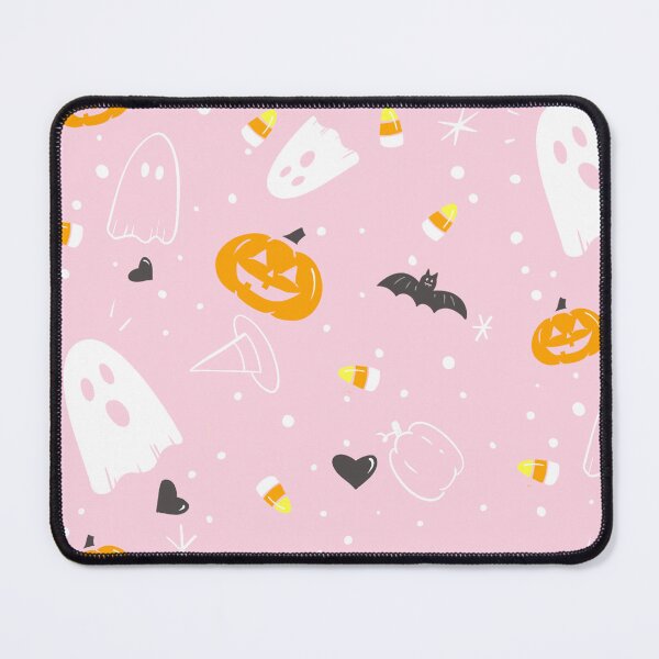 Item preview, Cute Pastel Pink Halloween Ghost Pattern designed and sold by Flora-and-Fable.