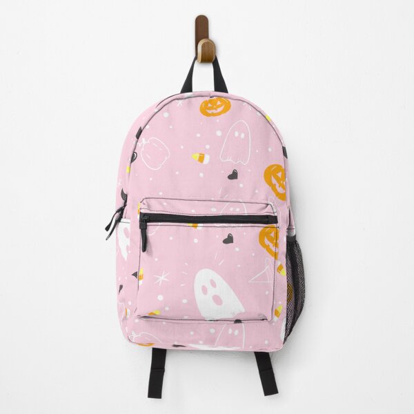 Item preview, Cute Pastel Pink Halloween Ghost Pattern designed and sold by Flora-and-Fable.