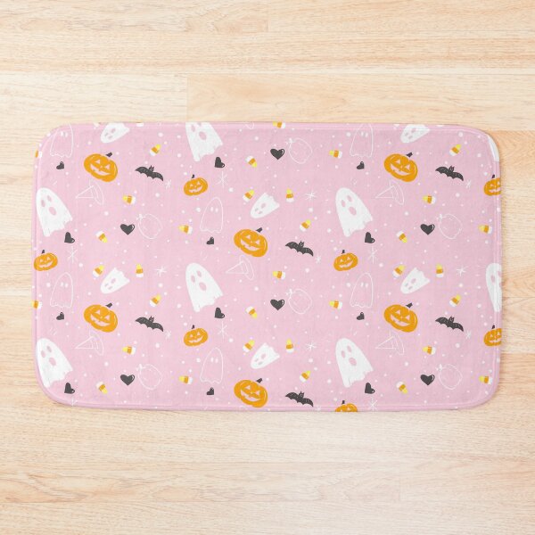 Item preview, Cute Pastel Pink Halloween Ghost Pattern designed and sold by Flora-and-Fable.