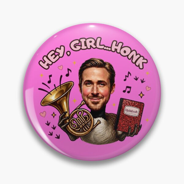 Item preview, Hey, Girl...Honk French Horn Notebook Ryan Gooseling Meme Design designed and sold by MakersFolly.
