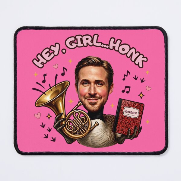 Item preview, Hey, Girl...Honk French Horn Notebook Ryan Gooseling Meme Design designed and sold by MakersFolly.