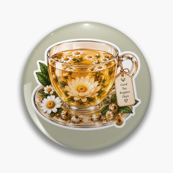 Item preview, Chamomile Flower Tea Aesthetic – Botanical Floral Herbal Tea Sticker designed and sold by AstraDrip Studio.