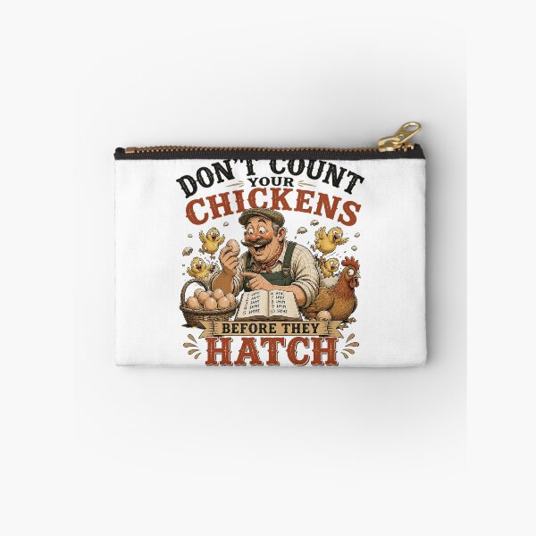 Item preview, Don't Count Your Chickens Before They Hatch Funny Farmer Vector Design - Cute T-Shirt Graphic designed and sold by Nubian Style.