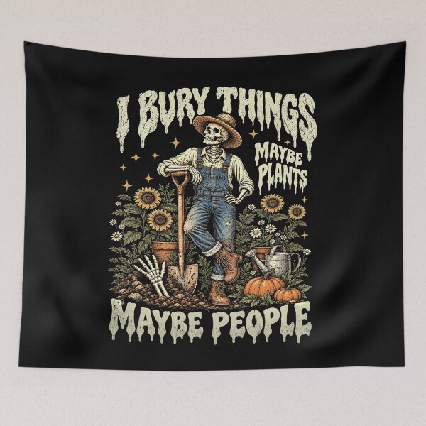 Item preview, I Bury Things Maybe Plants Maybe People Skeleton designed and sold by schoolofbullies.