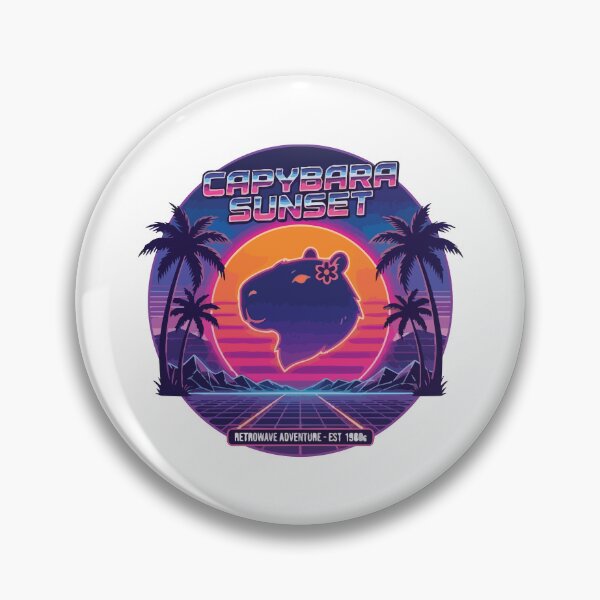 Item preview, Okay I Pull Up Retro Capybara Sunset Tropical designed and sold by Arc2020.
