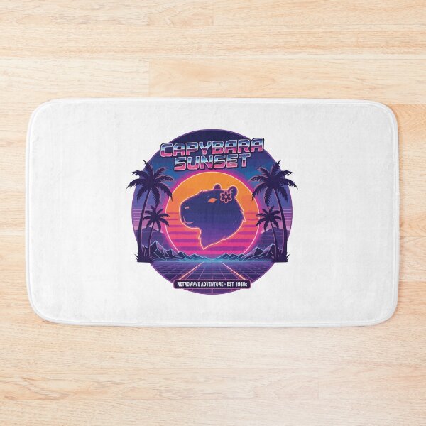 Item preview, Okay I Pull Up Retro Capybara Sunset Tropical designed and sold by Arc2020.